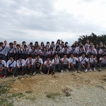 万座毛での集合写真20131017