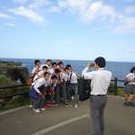 万座毛の代表の象の鼻の形の岩でのショット20131017